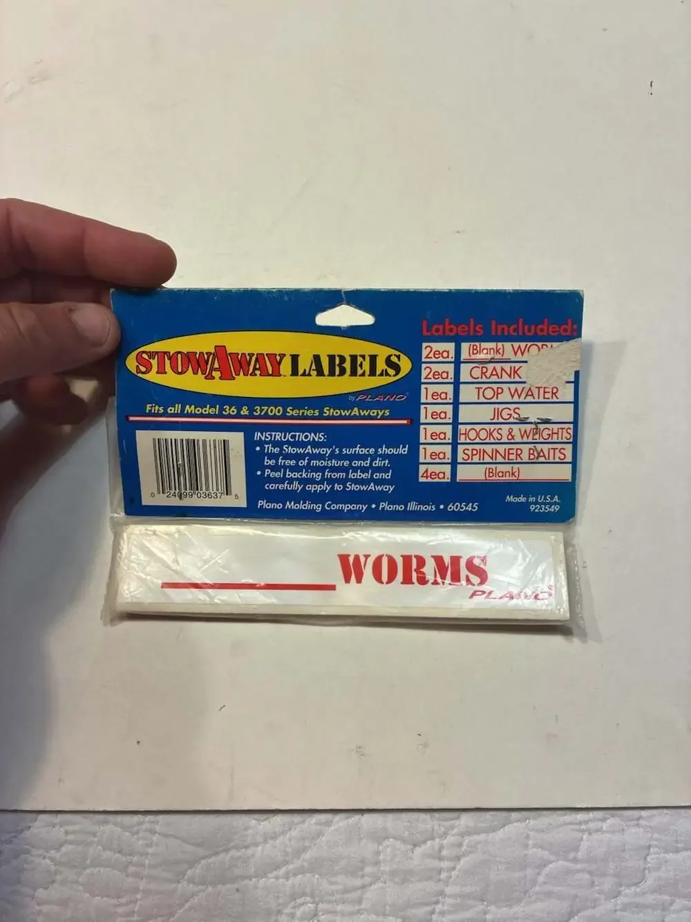 Plano StowAway Labels for Model 36 & 3700 Series Tackle Boxes